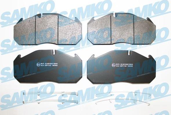 Samko 5SP1152 - Kit pastiglie freno, Freno a disco www.autoricambi360.it