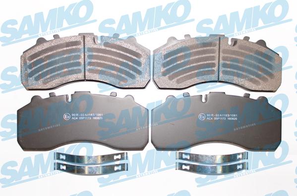 Samko 5SP1173 - Kit pastiglie freno, Freno a disco www.autoricambi360.it