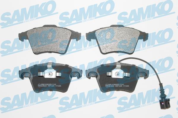 Samko 5SP1205 - Kit pastiglie freno, Freno a disco www.autoricambi360.it