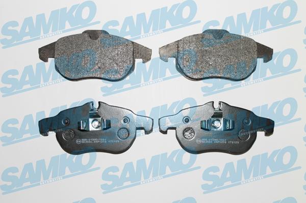 Samko 5SP1216 - Kit pastiglie freno, Freno a disco www.autoricambi360.it