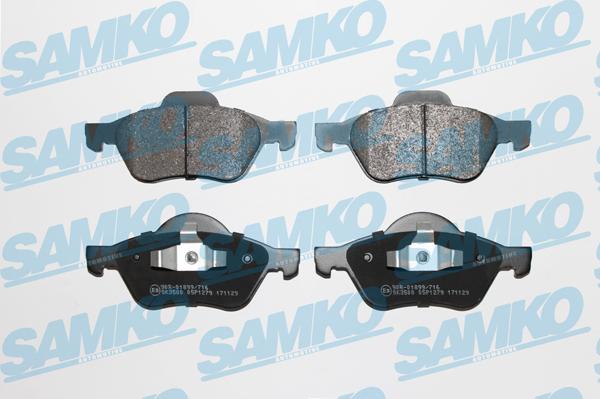 Samko 5SP1279 - Kit pastiglie freno, Freno a disco www.autoricambi360.it