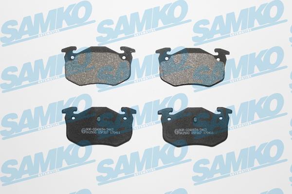 Samko 5SP307 - Kit pastiglie freno, Freno a disco www.autoricambi360.it