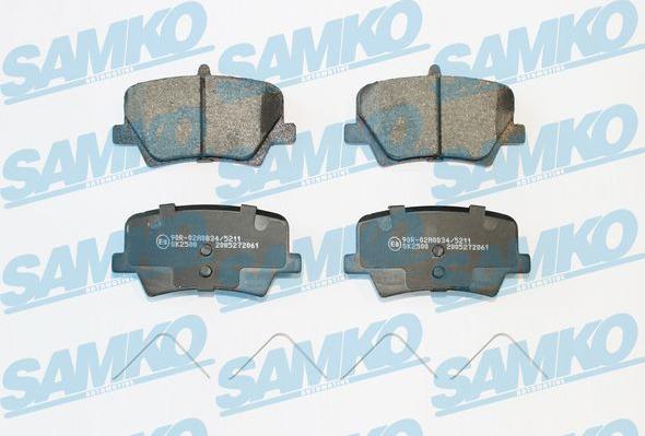 Samko 5SP2061 - Kit pastiglie freno, Freno a disco www.autoricambi360.it