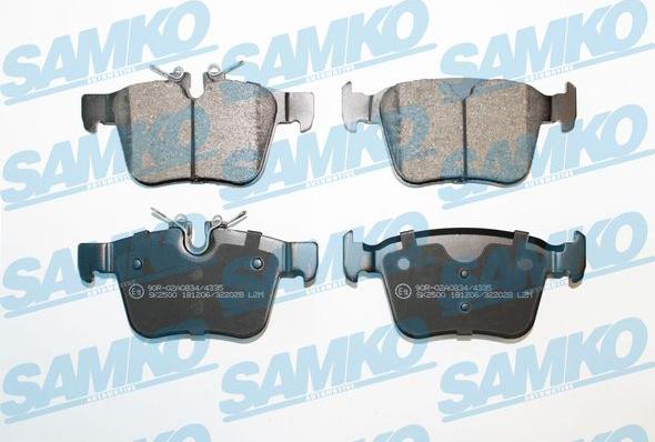 Samko 5SP2028 - Kit pastiglie freno, Freno a disco www.autoricambi360.it