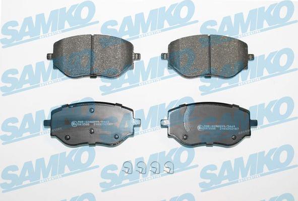 Samko 5SP2187 - Kit pastiglie freno, Freno a disco www.autoricambi360.it
