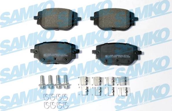 Samko 5SP2358 - Kit pastiglie freno, Freno a disco www.autoricambi360.it