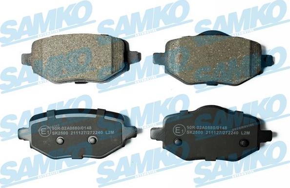 Samko 5SP2240 - Kit pastiglie freno, Freno a disco www.autoricambi360.it