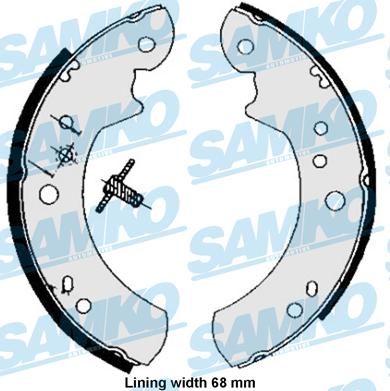 Samko 85060 - Kit ganasce freno www.autoricambi360.it