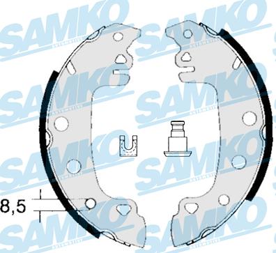 Samko 80770 - Kit ganasce freno www.autoricambi360.it