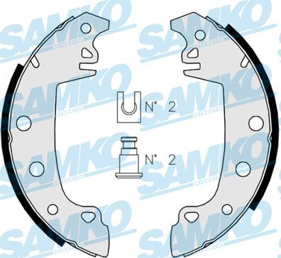 Samko 82850 - Kit ganasce freno www.autoricambi360.it