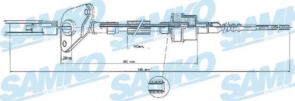 Samko C0423C - Cavo comando, Comando frizione www.autoricambi360.it