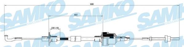 Samko C0009C - Cavo comando, Comando frizione www.autoricambi360.it