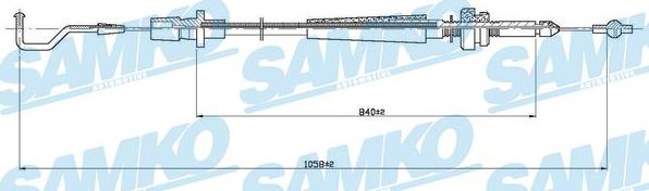 Samko C0003A - Cavo acceleratore www.autoricambi360.it