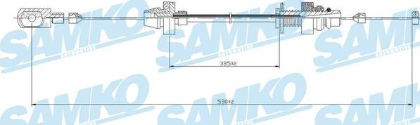 Samko C0161A - Cavo acceleratore www.autoricambi360.it