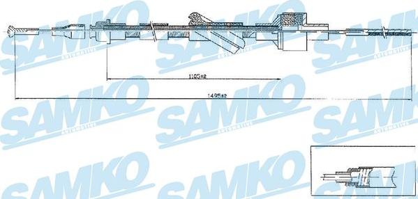 Samko C0103C - Cavo comando, Comando frizione www.autoricambi360.it