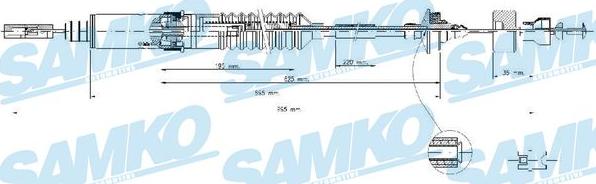 Samko C0242C - Cavo comando, Comando frizione www.autoricambi360.it