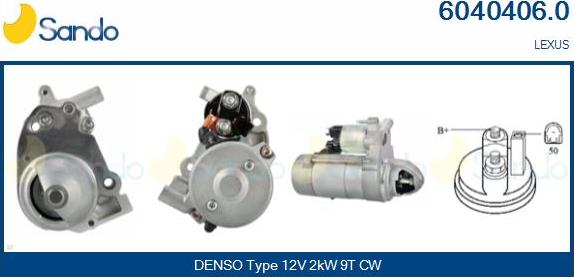 Sando 6040406.0 - Motorino d'avviamento www.autoricambi360.it