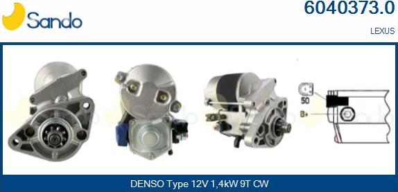 Sando 6040373.0 - Motorino d'avviamento www.autoricambi360.it