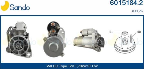 Sando 6015184.2 - Motorino d'avviamento www.autoricambi360.it