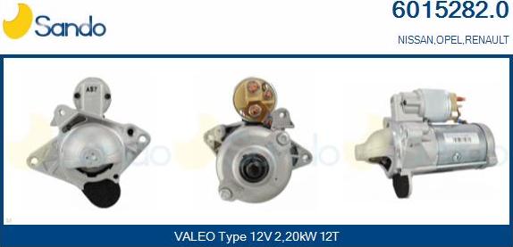 Sando 6015282.0 - Motorino d'avviamento www.autoricambi360.it