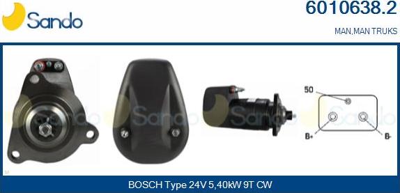Sando 6010638.2 - Motorino d'avviamento www.autoricambi360.it