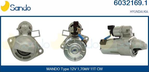 Sando 6032169.1 - Motorino d'avviamento www.autoricambi360.it