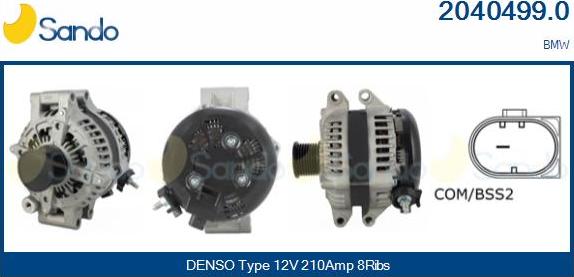 Sando 2040499.0 - Alternatore www.autoricambi360.it