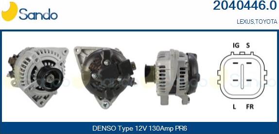 Sando 2040446.0 - Alternatore www.autoricambi360.it