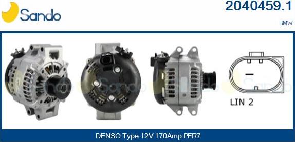 Sando 2040459.1 - Alternatore www.autoricambi360.it