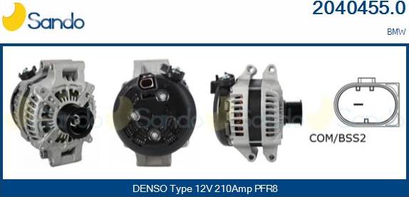 Sando 2040455.0 - Alternatore www.autoricambi360.it