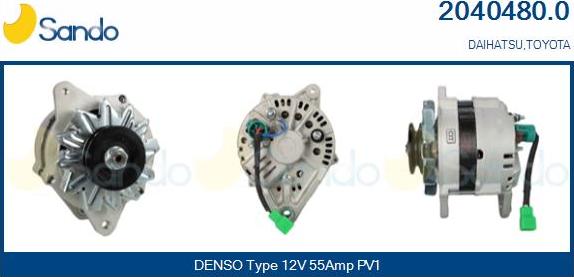 Sando 2040480.0 - Alternatore www.autoricambi360.it