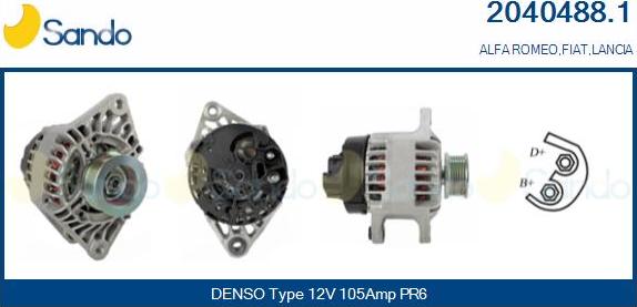 Sando 2040488.1 - Alternatore www.autoricambi360.it