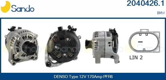 Sando 2040426.1 - Alternatore www.autoricambi360.it