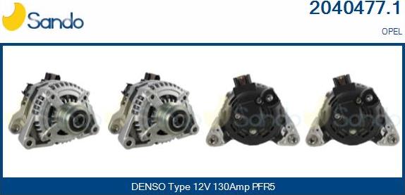 Sando 2040477.1 - Alternatore www.autoricambi360.it