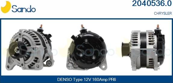 Sando 2040536.0 - Alternatore www.autoricambi360.it