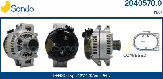 Sando 2040570.0 - Alternatore www.autoricambi360.it