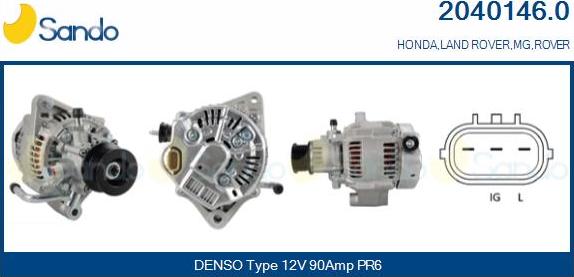 Sando 2040146.0 - Alternatore www.autoricambi360.it