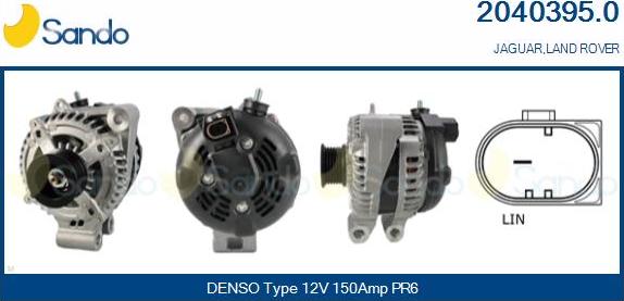 Sando 2040395.0 - Alternatore www.autoricambi360.it
