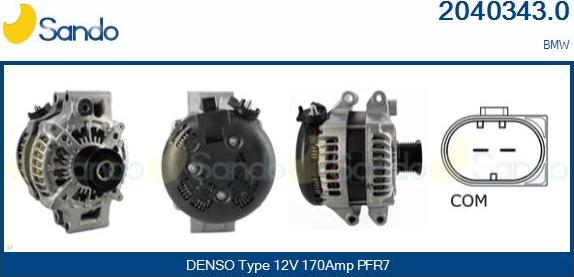 Sando 2040343.0 - Alternatore www.autoricambi360.it