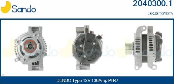 Sando 2040300.1 - Alternatore www.autoricambi360.it