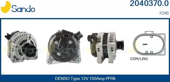 Sando 2040370.0 - Alternatore www.autoricambi360.it