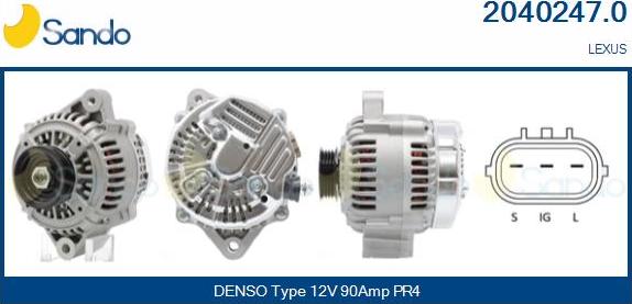 Sando 2040247.0 - Alternatore www.autoricambi360.it