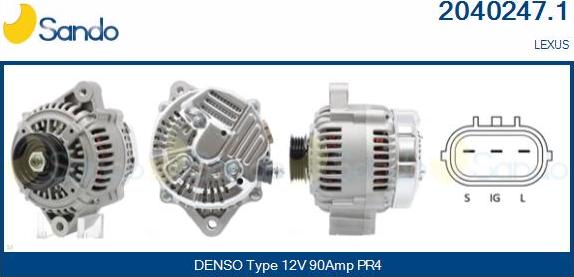 Sando 2040247.1 - Alternatore www.autoricambi360.it