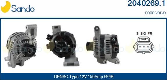 Sando 2040269.1 - Alternatore www.autoricambi360.it