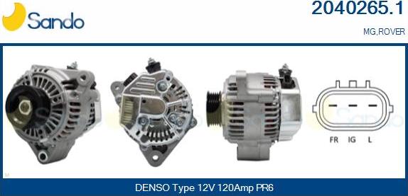 Sando 2040265.1 - Alternatore www.autoricambi360.it