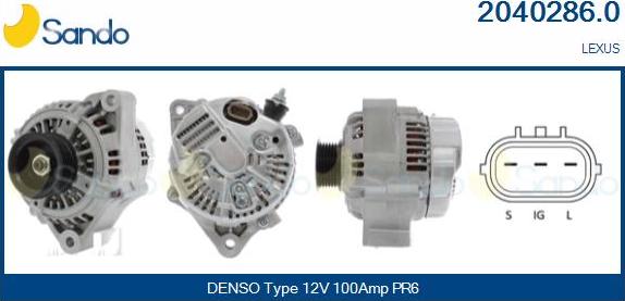 Sando 2040286.0 - Alternatore www.autoricambi360.it
