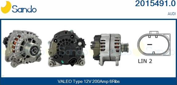 Sando 2015491.0 - Alternatore www.autoricambi360.it