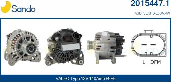 Sando 2015447.1 - Alternatore www.autoricambi360.it