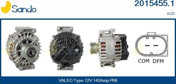 Sando 2015455.1 - Alternatore www.autoricambi360.it