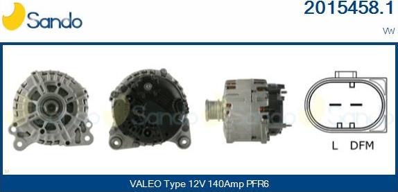 Sando 2015458.1 - Alternatore www.autoricambi360.it